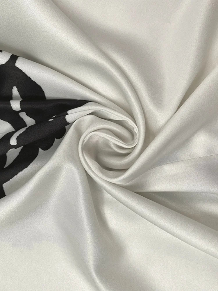 Office Ladies Office A-line Dress 2026 New Summer Half Sleeves Flower Print Printed Tied Waist V-Neck Women's Midi Dresses