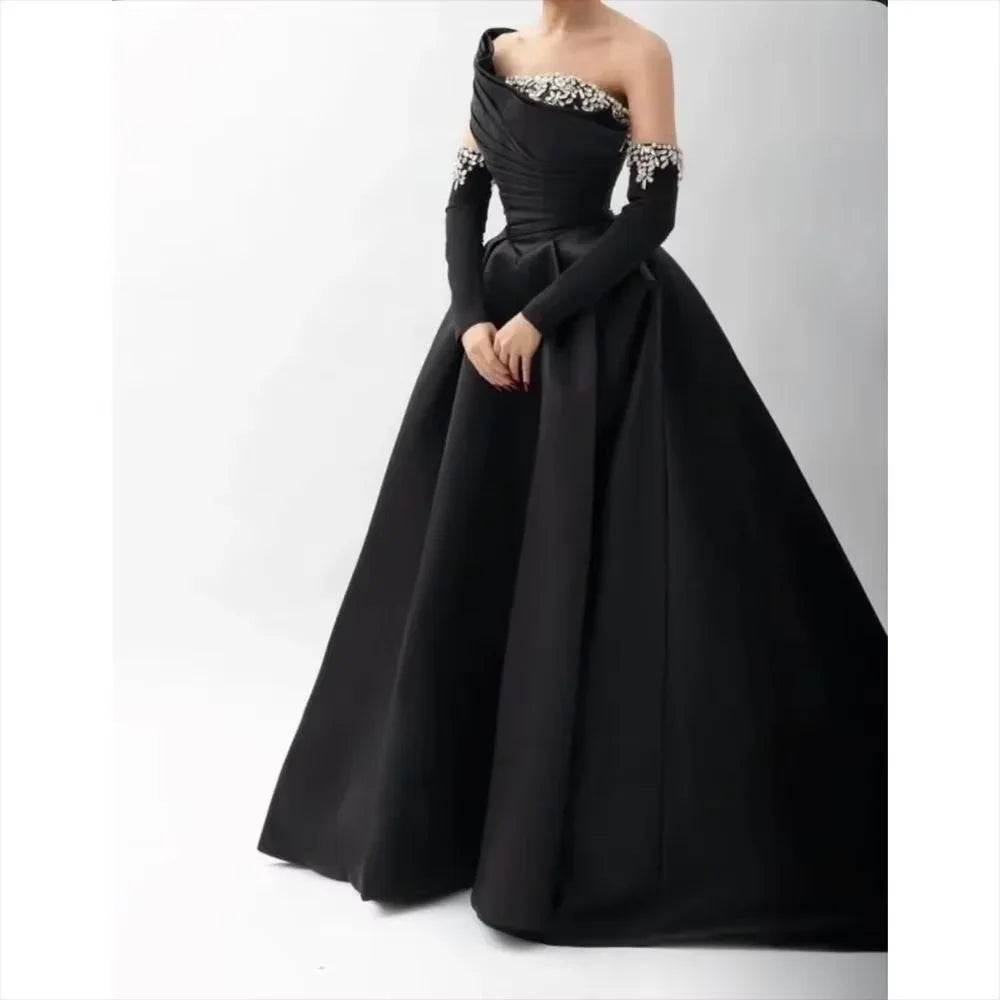Aileen Claret Customized Stone Gala Dress Women Elegant Party Dresses Ball Gowns Robe De Soiree Femmes Evening Woman Prom Long